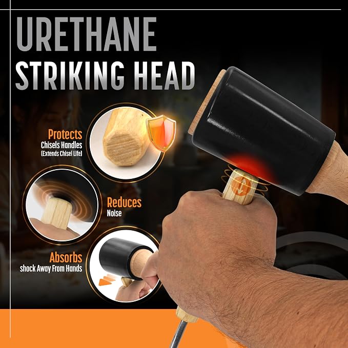 Precision Wood Carving Mallet 15oz - Image 3