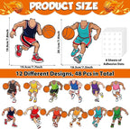 48 Set Basketball Bulletin Board Decors Basketball Players Cutouts Basketballs - Image 2