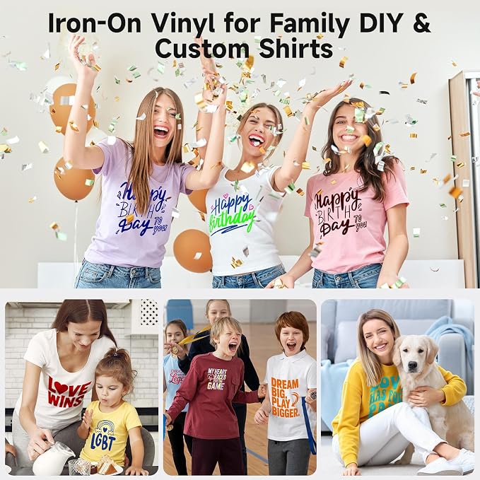 TECKWRAP Heat Transfer Vinyl for T-Shirts 60 Sheets 10"x12" Easy Cut & Weed | - Image 7