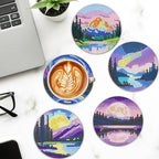 UPINS 8 Pcs Diamond Art Painting Coasters - Image 6