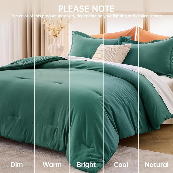 MUXHOMO Full Comforter Sets, All Season Ultra Soft Down Alternative Bedding - Image 9