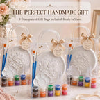 HuiBeans 3 Pcs DIY Floral Plaster Plate Painting Kit - Image 5