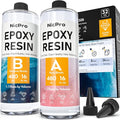 Nicpro 32 Ounce Crystal Clear Epoxy Resin Kit, Food Safe DIY Starter Epoxy Resin by Nicpro