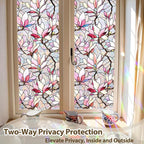 Magnolia Flowers Window Privacy Film, Stained Glass Window Film Decorative - Image 5