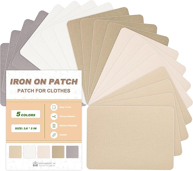 Iron on Patches for Clothes, 20 Pieces Patches for Cloth, 100% Cotton Fabric by ForABetterHomeLife