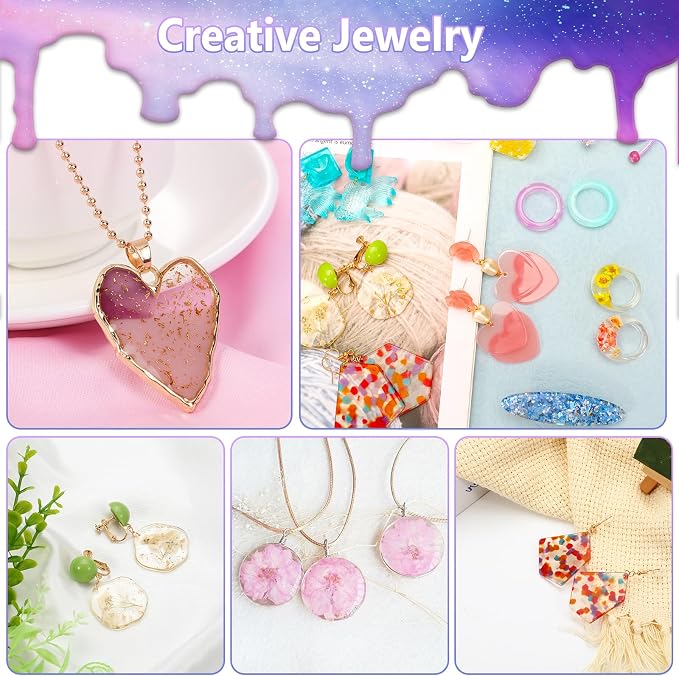 KISREL UV Resin Jewelry Making Kit, 300g Crystal Clear Resin - Image 6
