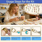 428Pcs Lip Gloss Keychain Making Kit, DIY Craft Supplies - Image 3