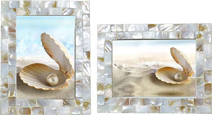 Picture Frame 5x7 Mother of Pearl Photo Frame, Beach Picture Frame Tabletop or - Image 7