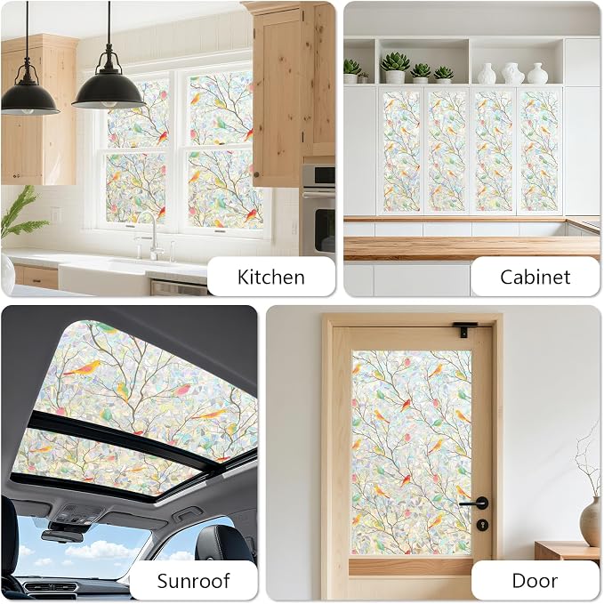 Kromapolis Window Privacy Film, Stained Glass Sticker Window Clings, Decorative - Image 5