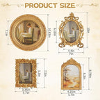 4 Pcs Gold Vintage Picture Frames - Image 2