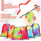 Zhengmy Tie Dye Party Favor Bags 10 x 7 Inch Candy Goodies Treat Bags - Image 3