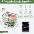 YQBRAO 4-Pack Clear Diaper Bag Organizer Pouches, 1.2mm Ultra-Thick PET Travel - Image 4