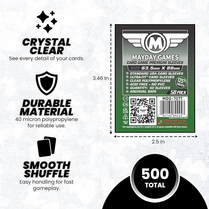 Mayday Games 7077 Clear Premium Card Sleeves 63.5x88 mm - Image 4