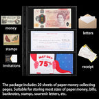 20 Sheets Currency Pages for Paper Money Collection - Image 4
