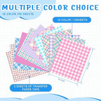 Tintnut Easter Permanent Vinyl 10Pcs 12"x10" Pink Plaid Adhesive Vinyl | Spring - Image 2