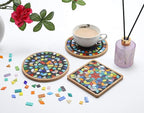 Lanyani 2 Sets of DIY Mosaic Craft Kits Mosaic Tiles Coaster Kit Make Your Own - Image 6