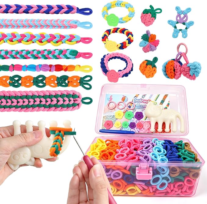 DDAI Bracelet Making Kit for Girls Ages 6-12 – Arts and Crafts for Kids Weaving by DDAI