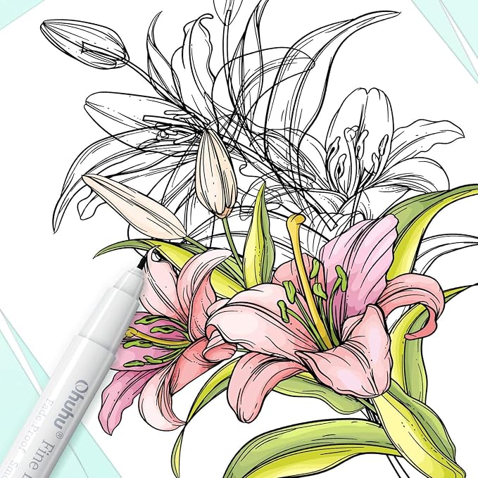 Ohuhu Fineliner Pens Micro Drawing Pens: 8-size Tips Waterproof Pigment Black - Image 7