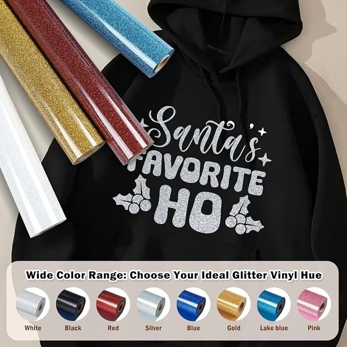 TUMIYA Silver Glitter Heat Transfer Vinyl HTV Roll - Image 6