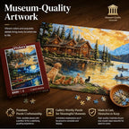 Puzzles for Adults 1000 Pieces, 2 Pack Lake Cabin and Moonlight Jigsaw Puzzles - Image 6