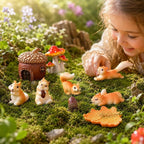 Fairy Garden Accessories, 9 Pieces Squirrel Resin Figures - Image 2