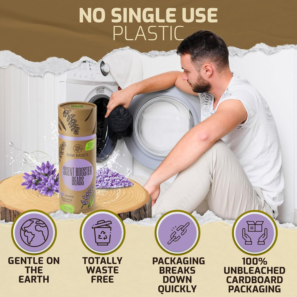 Scent Boosters for Washer, Lavender Aroma - Bulk Laundry Booster Beads and Fabric Smell Deodorizer - In Wash Odor Eliminator Pods for Fresh Scented Clothes