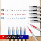 Japanese Style Black Blue & Red Gel Ink Pens, 0.35mm Extra Fine Point, No - Image 5