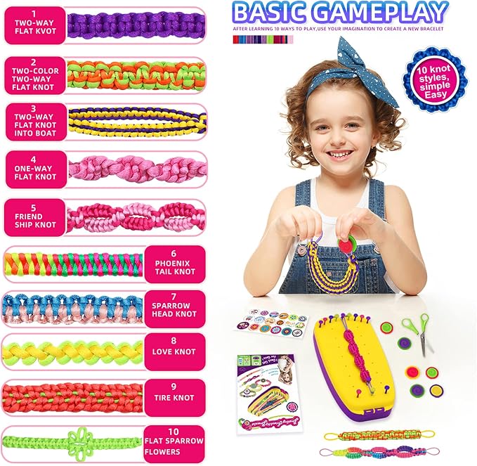 Friendship Bracelet Making Kit Toys, Ages 7 8 9 10 11 12 Year Old Girls Gifts - Image 3