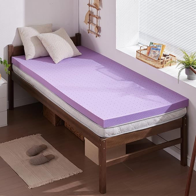 SINWEEK 2 Inch Gel Memory Foam Mattress Topper Ventilated Soft Pressure Relieve by SINWEEK