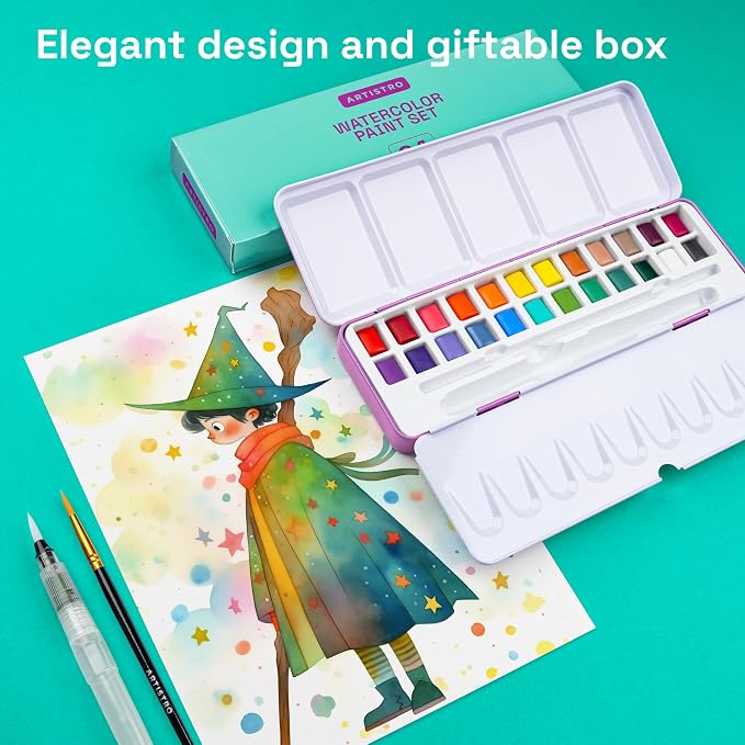 ARTISTRO 24 Color Watercolor Paint Set - Image 4