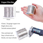 203 Feet Tarnish Resistant Copper Wires 24 Gauge/0.5mm Jewelry Craft Wires - Image 2