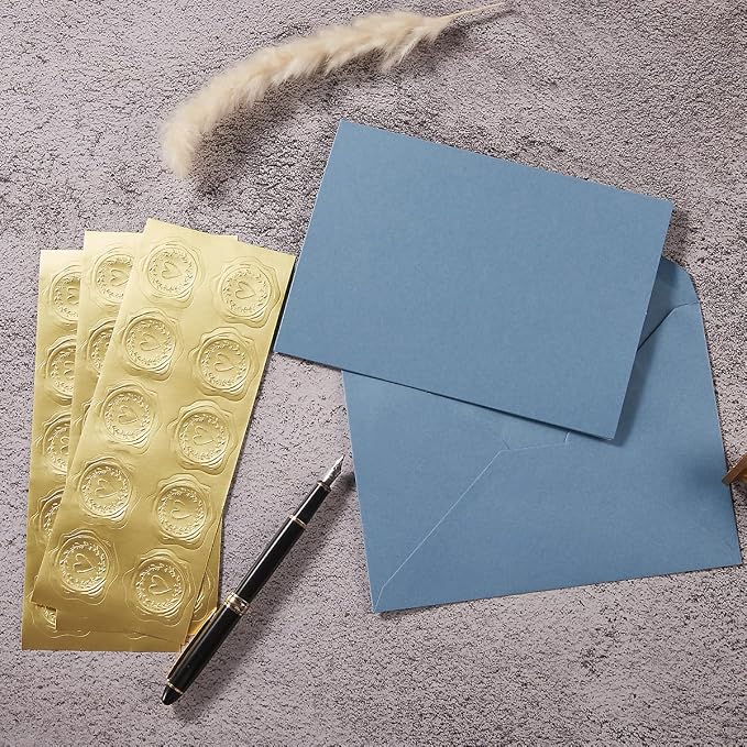 50 Pack Dusty Blue A6 Envelopes - Image 5