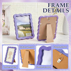 AceOrbit 5 x 7 Colorful Scalloped Picture Frame Scallop Edges Maximalist - Image 3