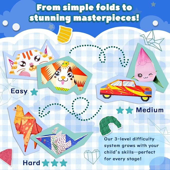 Origami Kit For Kids Ages 5-12, Includes 200 Sheets Of Origami Paper - Image 6