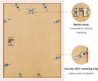 11x14 Picture Frame with Wavy Mat, Wooden Real Glass 11 x 14 Photo Frame - Image 4