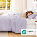 Love's cabin Lavender King Size Comforter Set, 3-Piece Prewashed Bed Set - Image 5