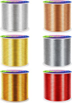 Mandala Crafts 13 GA Gray Copper Red Assorted Anodized Aluminum Craft Wire | - Image 2