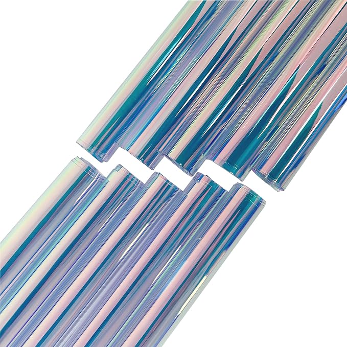Transparent Waterproof PVC Vinyl 10 Pcs 8.3 x 11.8 inches Iridescent Shine - Image 3