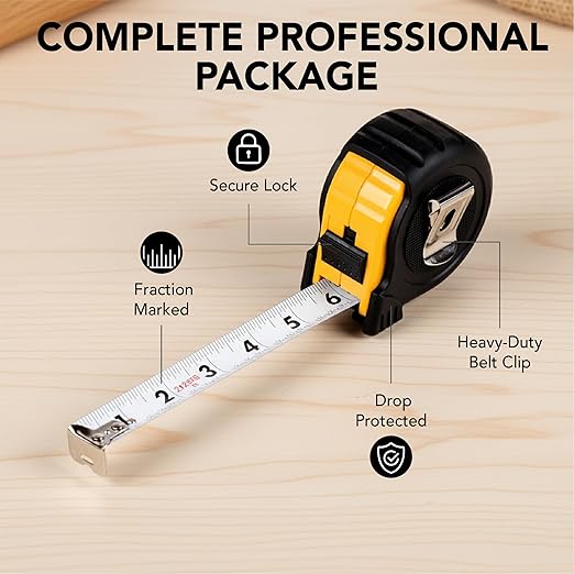 Mr. Pen- Retractable Tape Measure 25 ft, Easy Read | Steel Retractable - Image 3