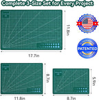 3Pcs Self Healing Cutting Mat, Double-Sided Non-Slip Rotary Cutting Board - Image 2