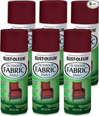 Rust-Oleum 358831-6PK Outdoor Fabric Spray Paint, 12 oz, Dark Red, 6 Pack by Rust-Oleum