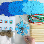 Winlyn 56 Sets 8 Styles Magic Color Scratch Blue Snowflake Ornaments - Image 9