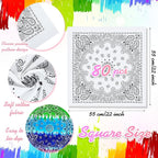 Bonuci 20/50/80/120 Pieces White Bandana Bulk - Image 2