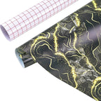 Tintnut Marble Permanent Vinyl Roll 12" x5ft Black Gold Adhesive Vinyl | by Tintnut