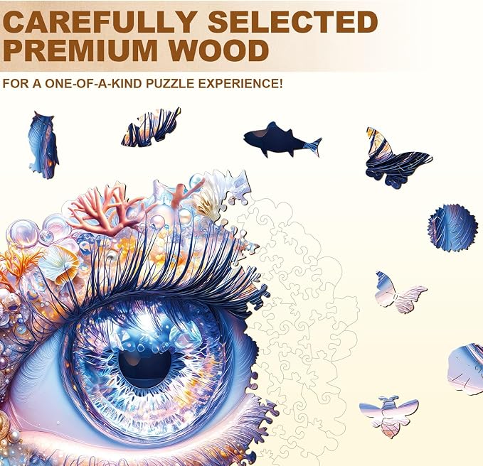 Abyssal Eye Puzzles Adults Gifts Wooden 90 Pieces 8.5 * 8.1in - Image 3