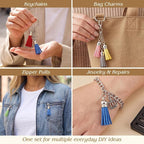 BESARME 695PCS Keychain Making Kit Metal Key Chain Supplies - Image 6