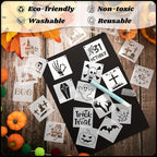 Fainne 100 Pcs 2 Inch Halloween Ghost Stencils Small Stencils - Image 3
