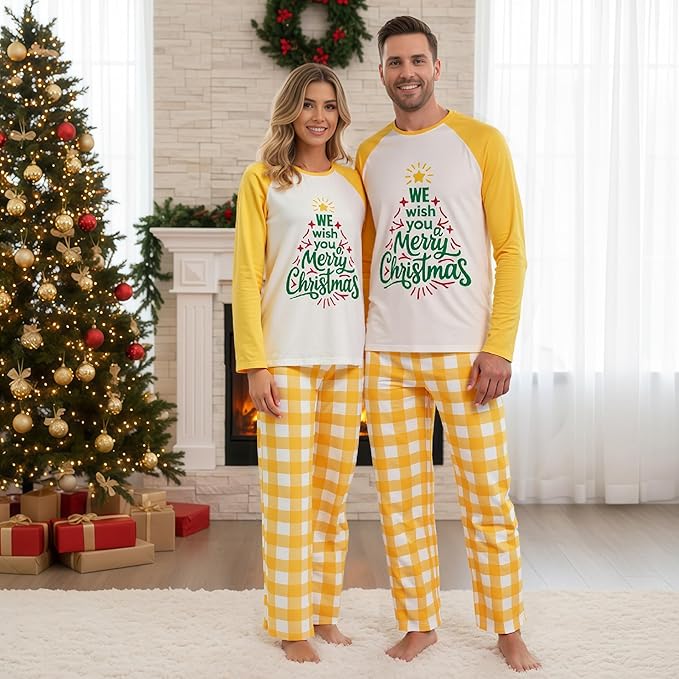 Awoscut Family Christmas Pajamas Matching Pajamas for Family, Xmas PJs Sets Holiday Sleepwear