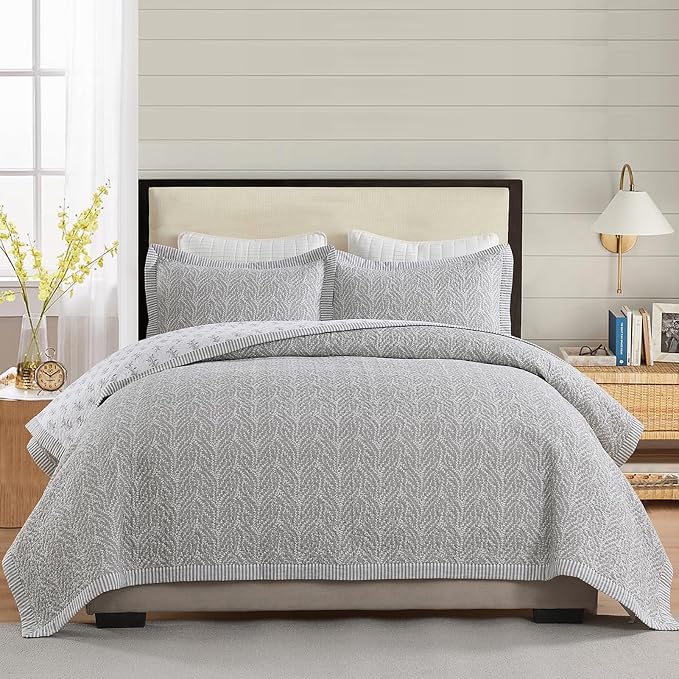 SahSahCasa Quilt Set Queen Size, 100% Cotton Quilt Bedding Set Bedspread - Image 3