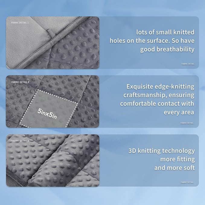 Topcee Weighted Blanket for Adults, Minky Dots Heavy Blanket for 140-160lbs - Image 6